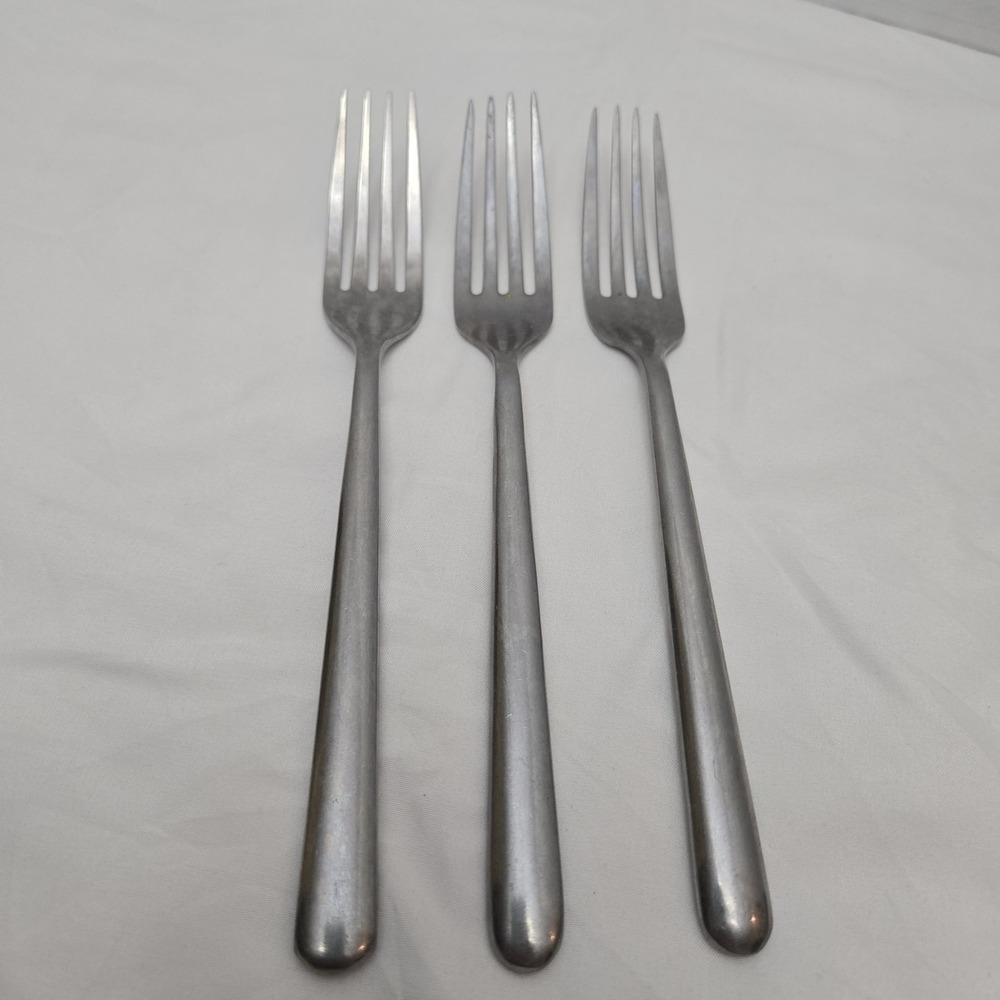 Lot‎ Of 3 (Three) Soiree Mirror (Stainless) Cambridge Silver Forks GUC Some Wear